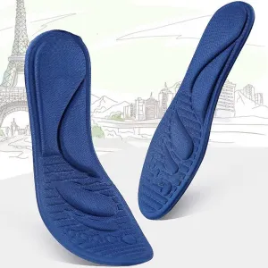 Stretch Breathable Deodorant Running Cushion Insoles for Feet Man Women Insoles for Shoes Sole Pain Relief Soft Pads(L EU 41-45)
