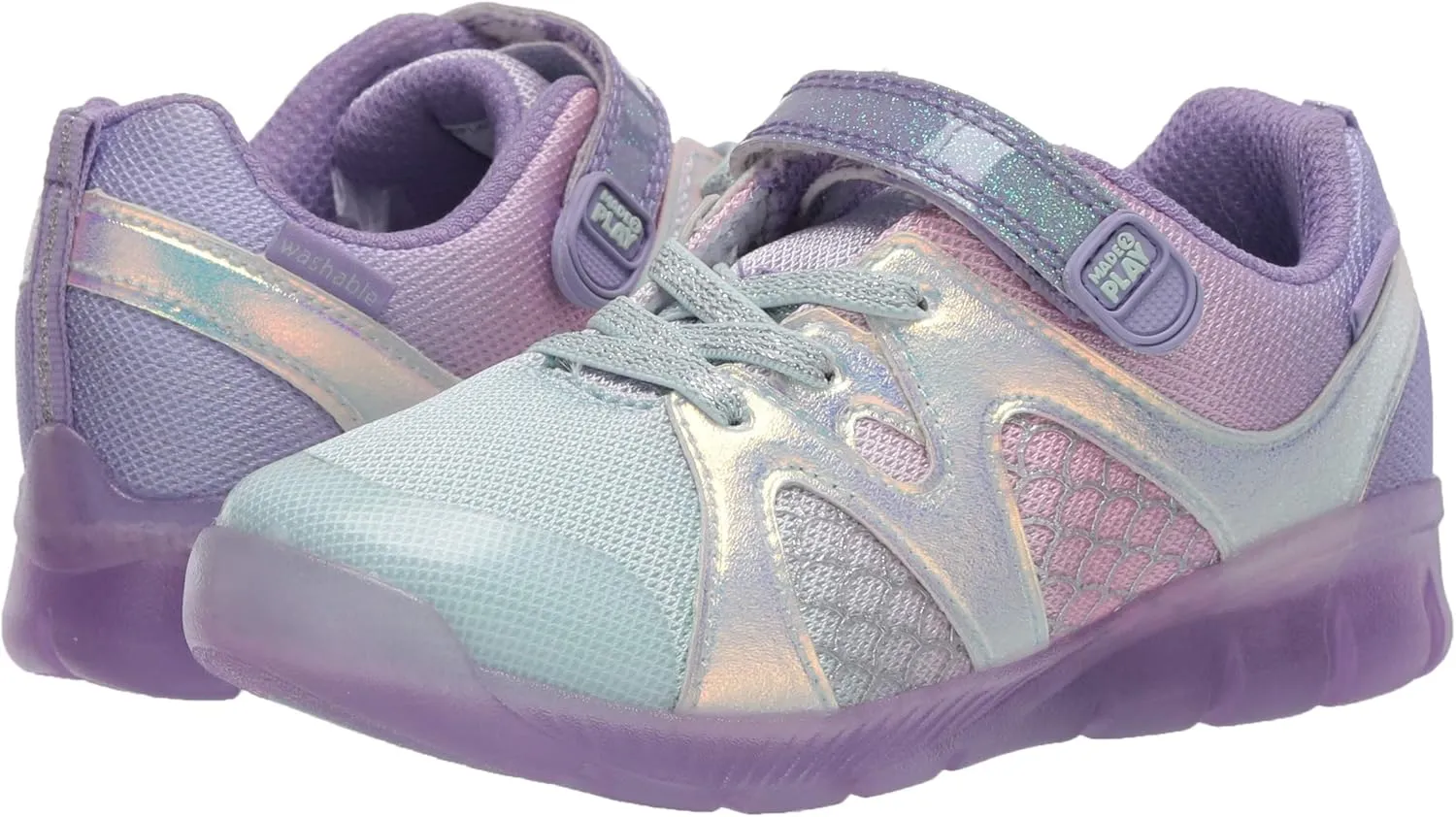 Stride Rite Girl's Made2play Lighted Mermaid Sneaker