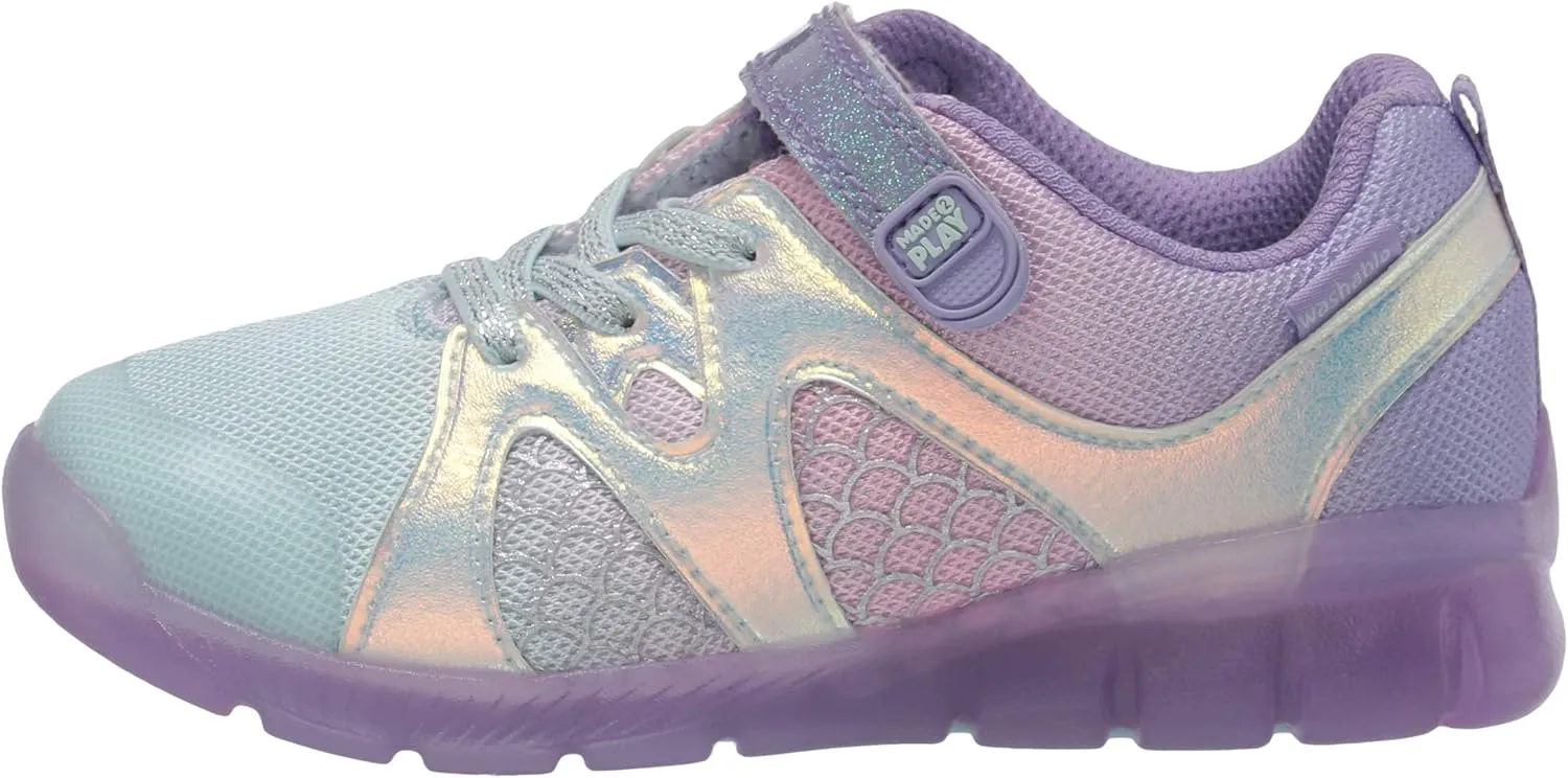 Stride Rite Girl's Made2play Lighted Mermaid Sneaker