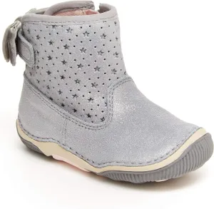 Stride Rite girls Srt Angie Bootie First Walker Shoe, Silver, 6.5 Toddler US