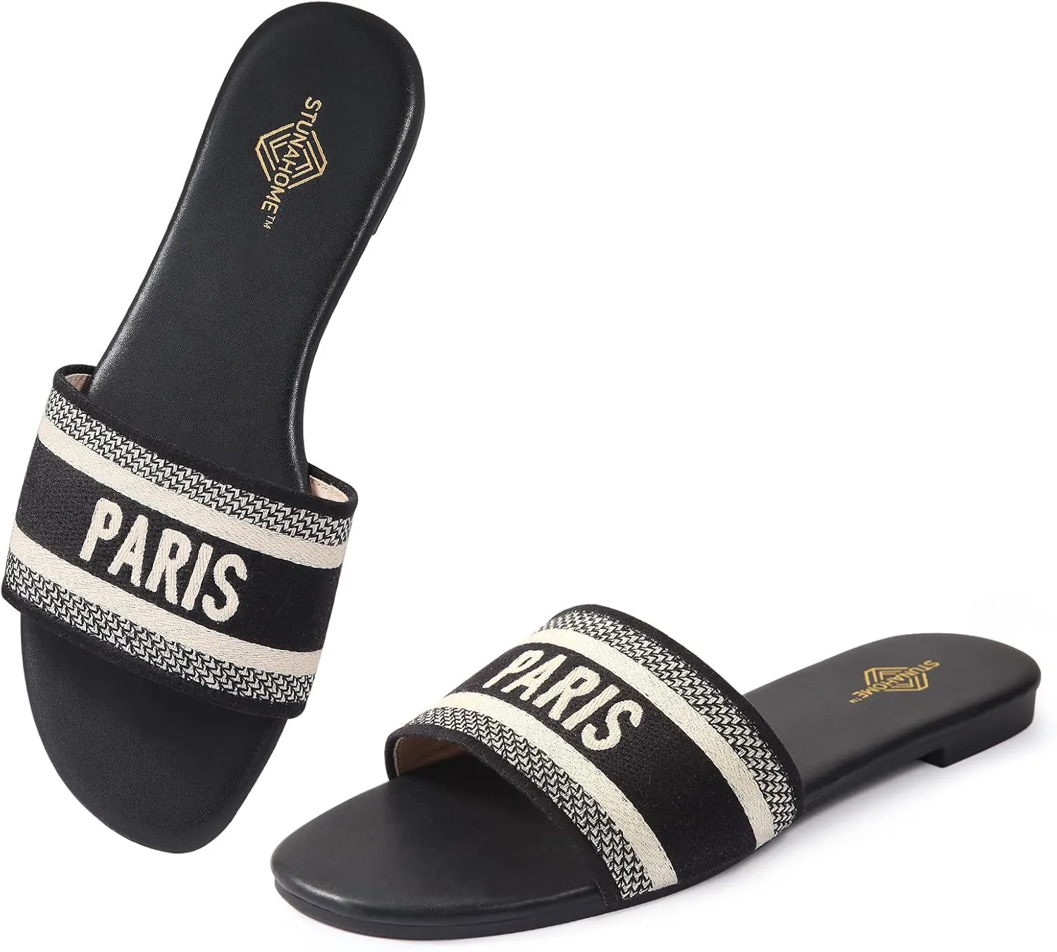 STUNAHOME Summer Flat Sandals for Women Fashion slide Sandals Womens