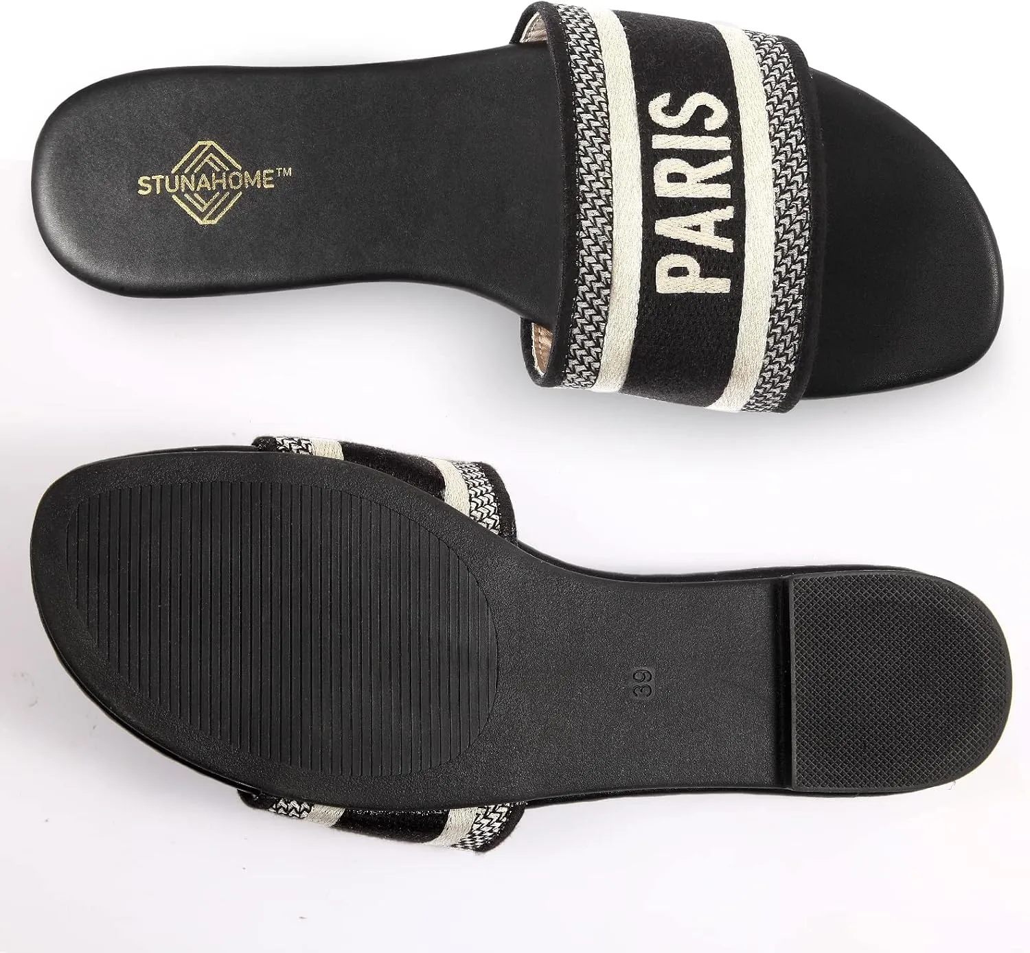 STUNAHOME Summer Flat Sandals for Women Fashion slide Sandals Womens