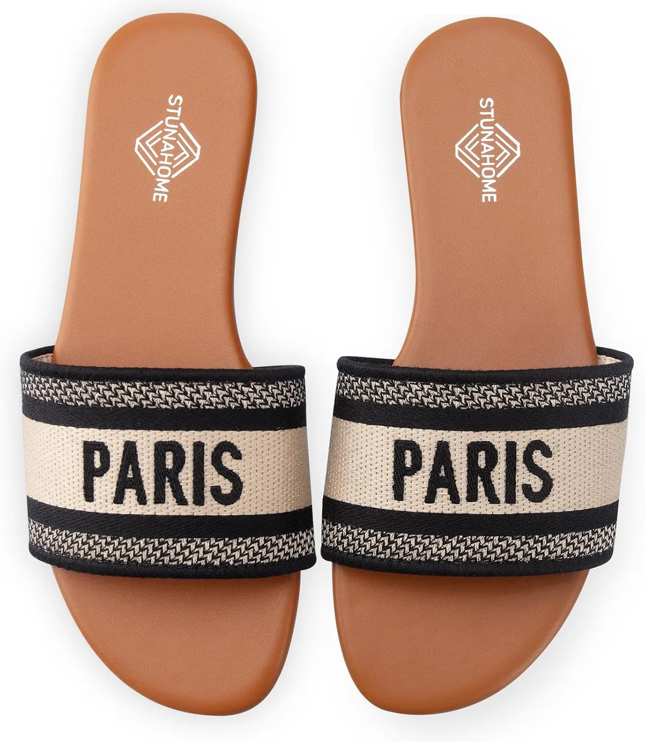 STUNAHOME Summer Flat Sandals for Women Fashion slide Sandals Womens