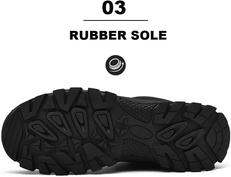 Succttssful Men's Breathable Hiking Trekking Boots for Outdoor - Comfortable Backpacking Boots for Traveler