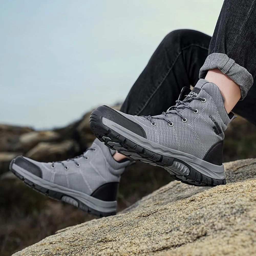 Succttssful Men's Breathable Hiking Trekking Boots for Outdoor - Comfortable Backpacking Boots for Traveler