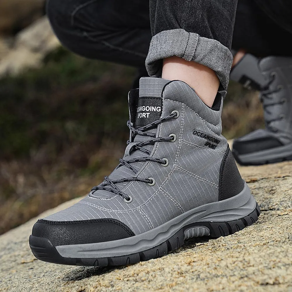Succttssful Men's Breathable Hiking Trekking Boots for Outdoor - Comfortable Backpacking Boots for Traveler