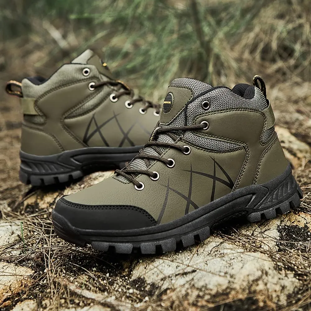 Succttssful Men's Breathable Hiking Trekking Boots for Outdoor - Comfortable Backpacking Boots for Traveler