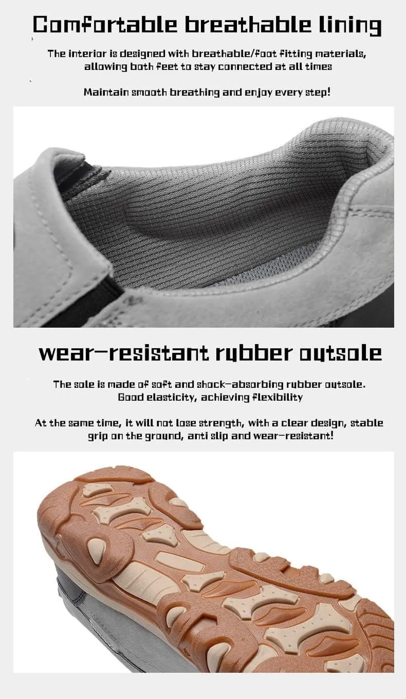 Summer Casual Breathable Men's Shoes,Classic Suede Leather Oxford Dress Shoes Business Casual Shoes,Durable Lightweight Breathable Casual Walking Shoes