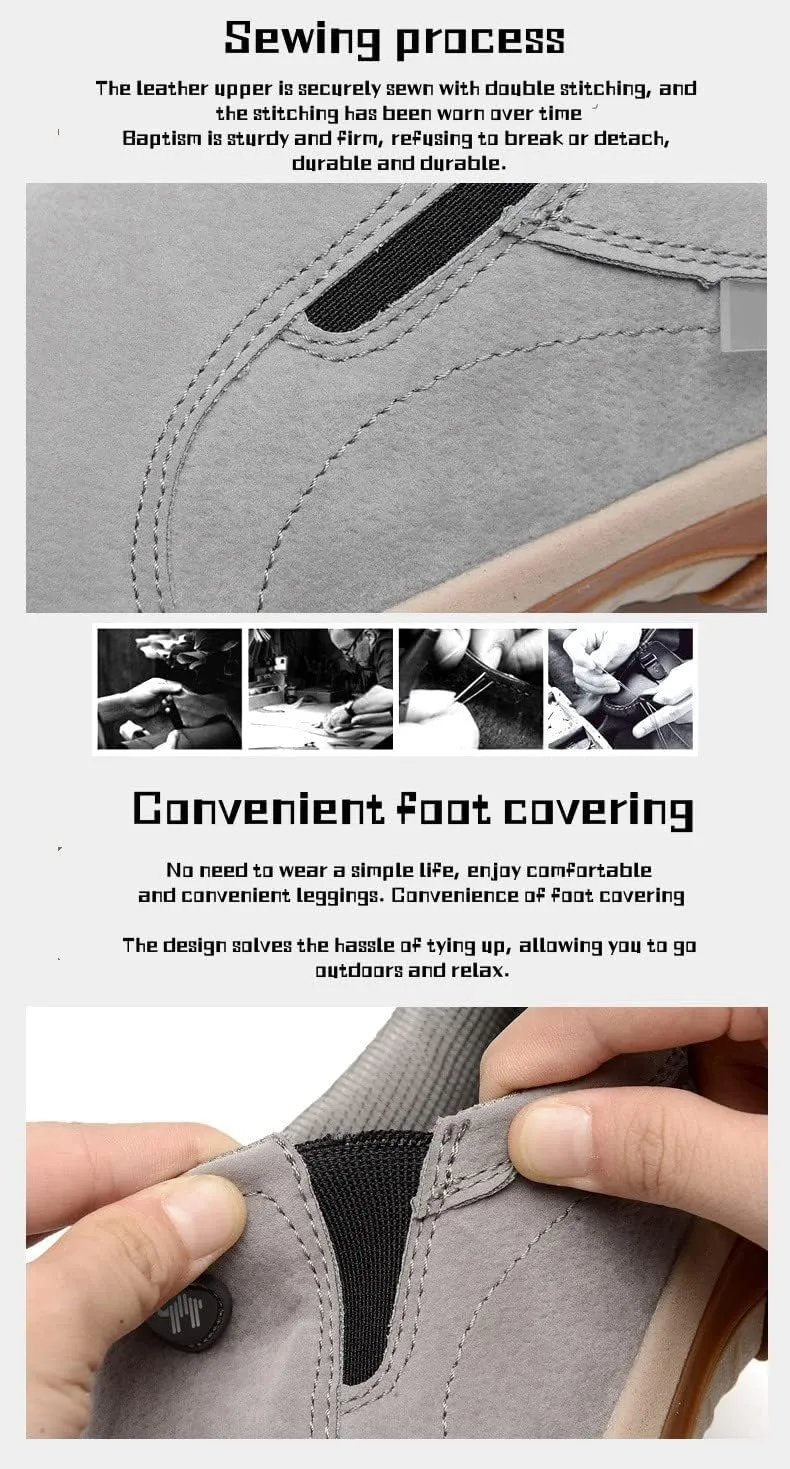 Summer Casual Breathable Men's Shoes,Classic Suede Leather Oxford Dress Shoes Business Casual Shoes,Durable Lightweight Breathable Casual Walking Shoes
