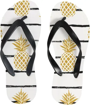 Summer Flip Flops for Women Girls - Summer Tropic Pineapple Casual Thong Slippers Slide Flat Sandals for Beach