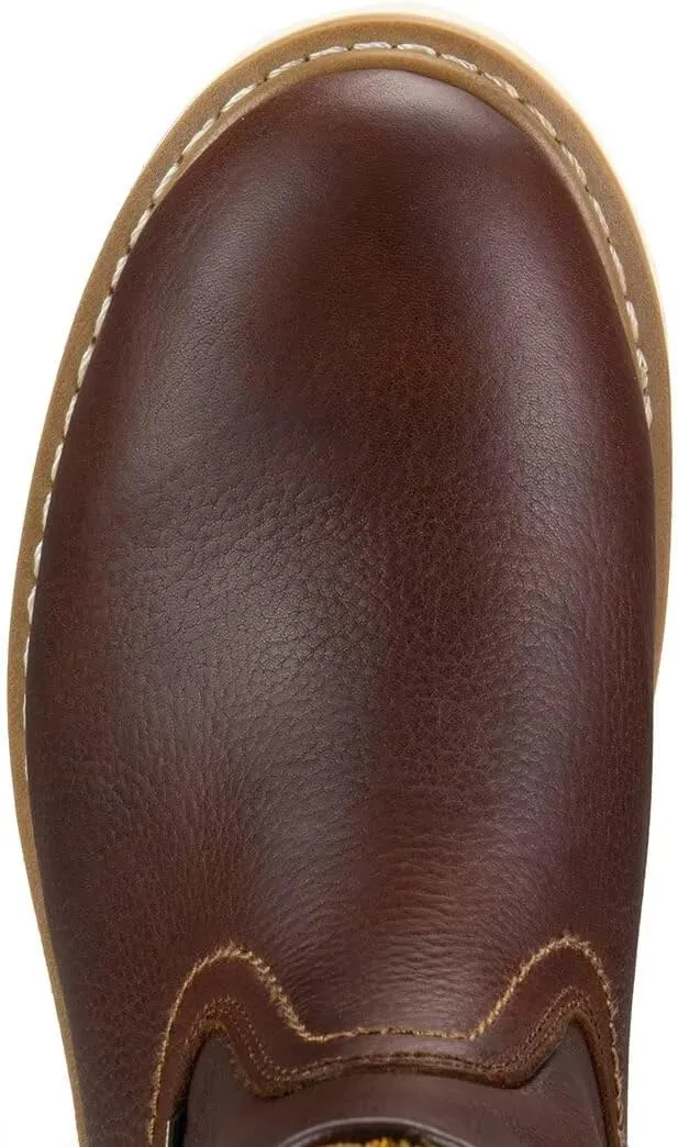 SUREWAY 10in Mens Soft/Steel Toe Waterproof Wellington Work Boot,Heavy Duty Pull On Leather Work Boots,Goodyear Welted,Full Grain Leather,Industrial Safety boot Classic Cowboy Boot,EH Rated
