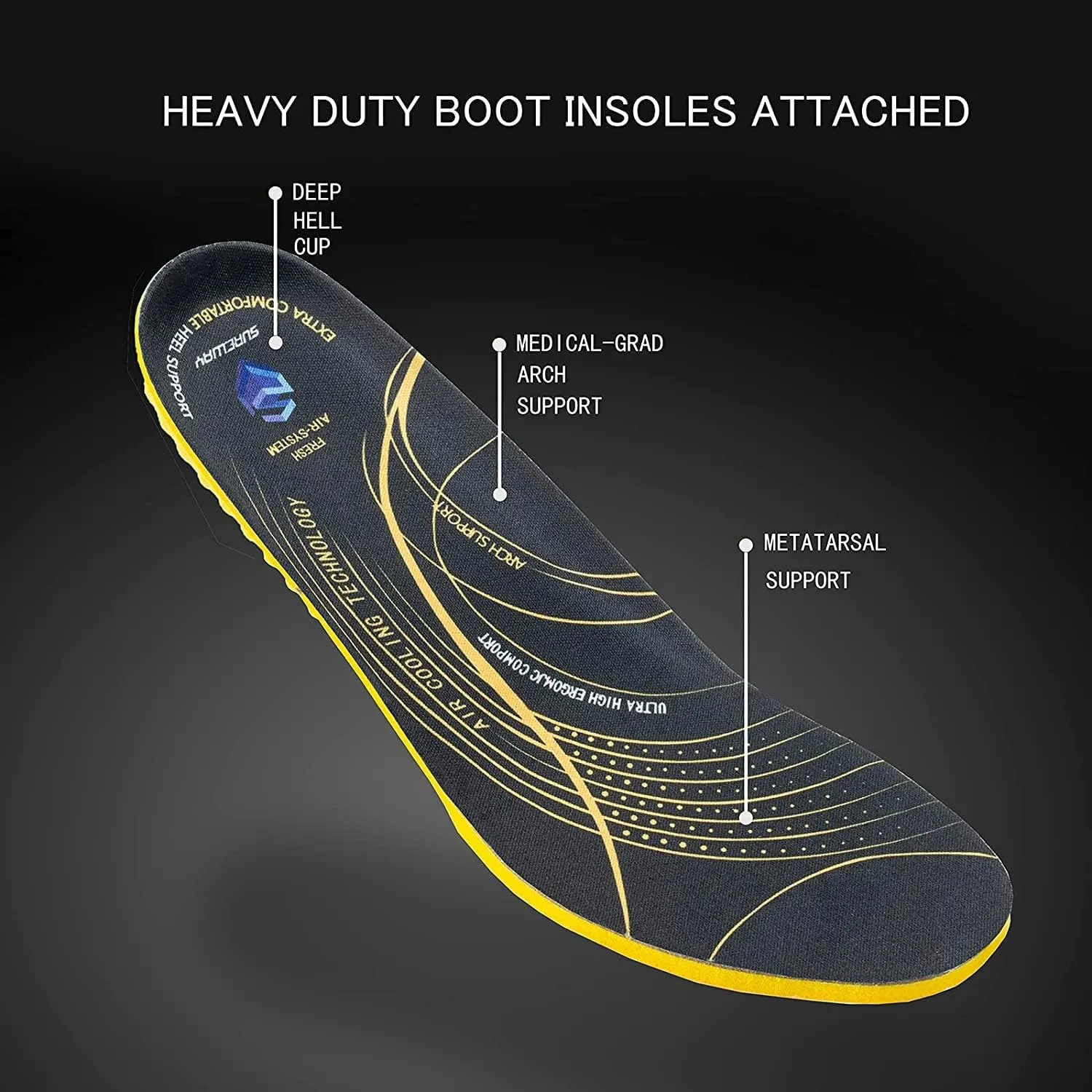 SUREWAY Men's Slip On Work Boots for Men,Upgraded Slip/Water Resistant,Static Dissipative,Fire Station Mechanic Work Boots/Shoes