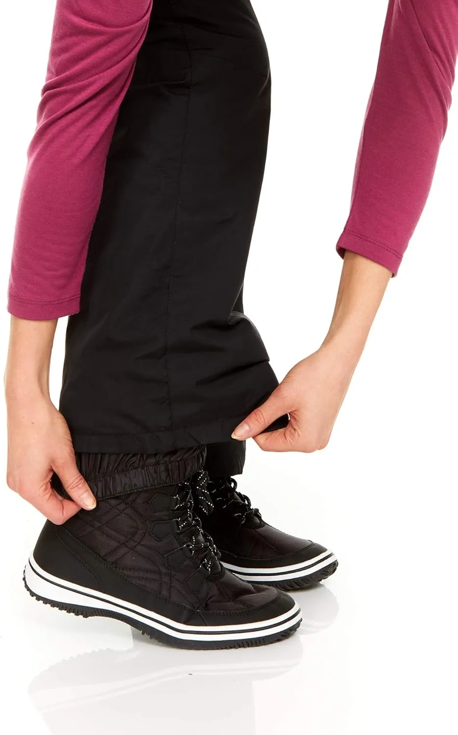 Swiss Alps Womens Water Resistant Breathable Ski Bib Pants with Pocket
