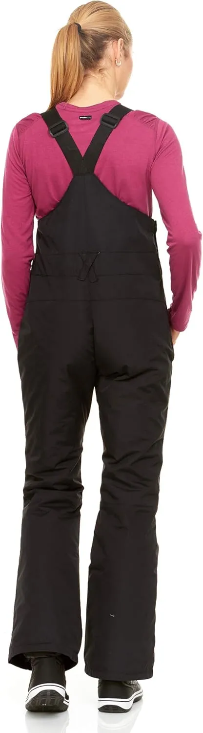 Swiss Alps Womens Water Resistant Breathable Ski Bib Pants with Pocket