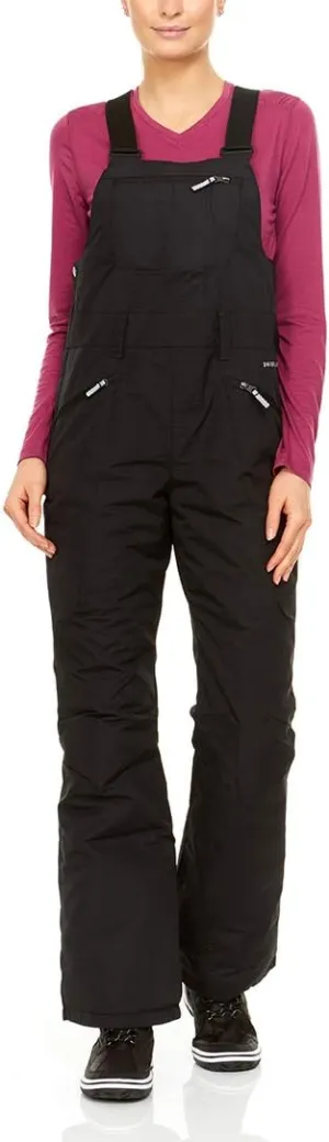 Swiss Alps Womens Water Resistant Breathable Ski Bib Pants with Pocket