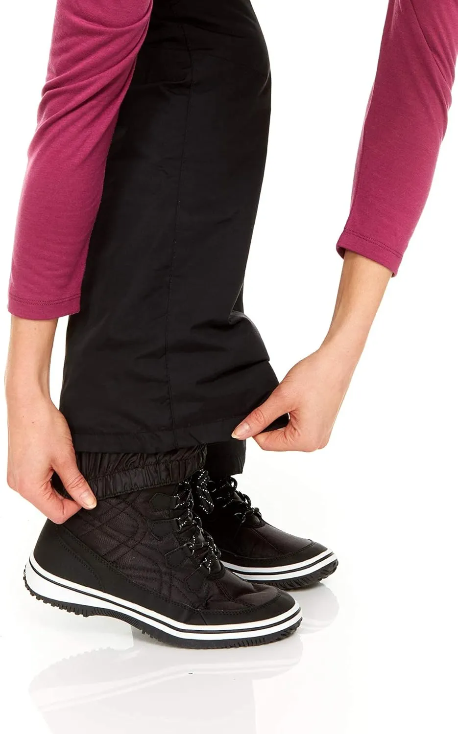 Swiss Alps Womens Water Resistant Breathable Ski Bib Pants with Pocket
