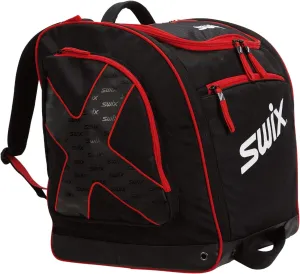Swix Classic Norwegian Tri Pack - Backpack Boot Bag - 5 Compartment - Perfect for Ski or Snowboard Boots, red - Black