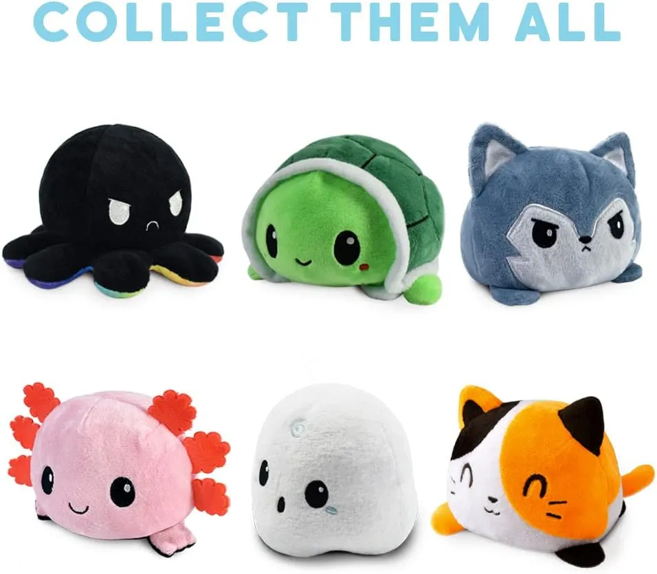 TeeTurtle - The Original Reversible Sloth Plushie - Brown - Cute Sensory Fidget Stuffed Animals That Show Your Mood 3.5 inch
