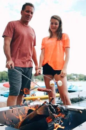 Telescopic Extendable Smores Sticks Includes Flipp Stikk, Rotating Animal Roaster, Smore Builder Bundle with Bag - Smore Sticks for Grilling Camping Fire Pit Enjoyment