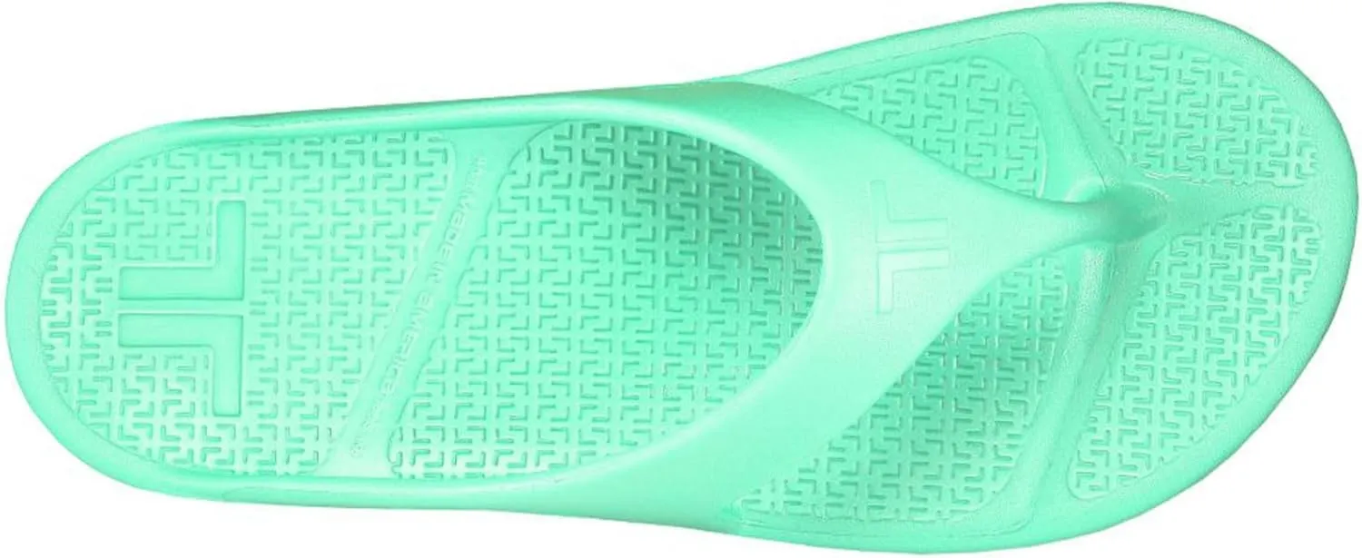 TELIC Unisex Energy Made in USA Pillow-Soft, Supportive, Lightweight, Waterproof Arch Support Flip Flops for Beach & Pool