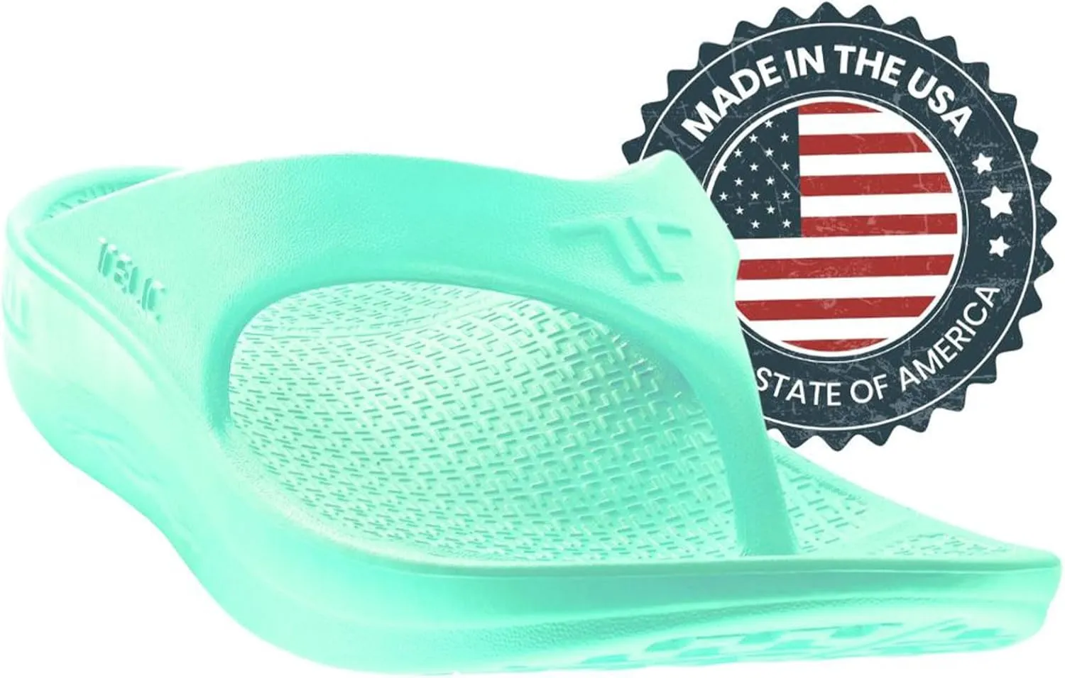TELIC Unisex Energy Made in USA Pillow-Soft, Supportive, Lightweight, Waterproof Arch Support Flip Flops for Beach & Pool