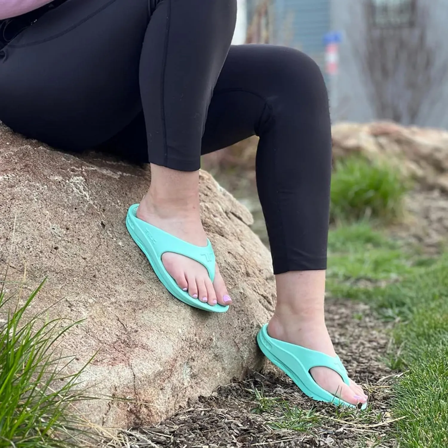 TELIC Women's Energy Flip Flop-Pillow-Soft, Supportive, Lightweight, Waterproof-Perfect for Beach & Pool
