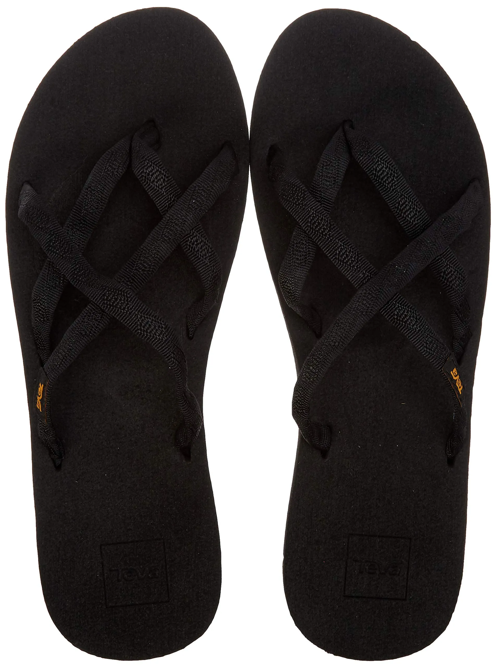 Teva Women's Olowahu Flip Flop Sandal (6 B(M) US/37 EUR, Mix B Black On Black)