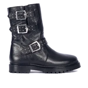 TEX-boot with biker-inspired buckle details