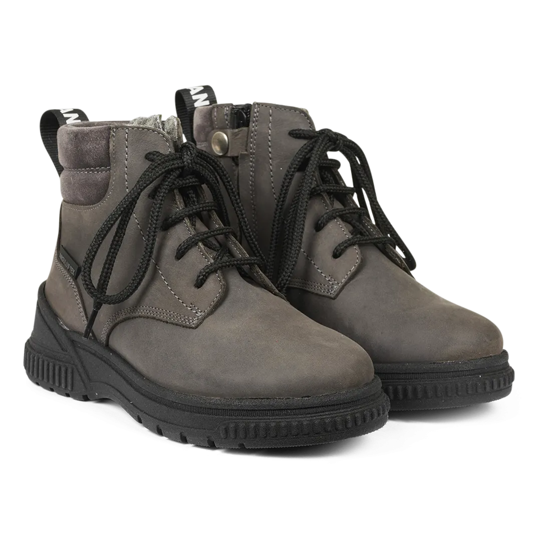 TEX Lace-up boot with zipper
