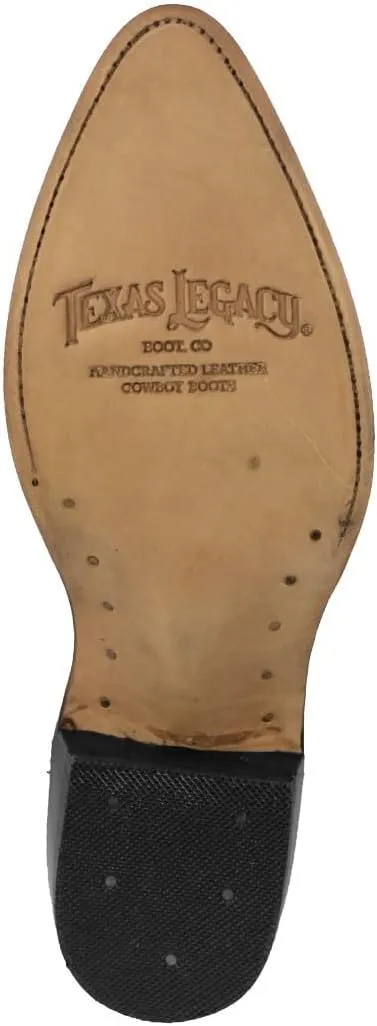Texas Legacy Mens Black Cherry Western Wear Cowboy Boots Crocodile & Ostrich Print J Toe