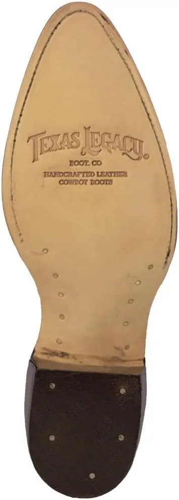 Texas Legacy Mens Off White Western Wear Cowboy Boots Crocodile & Ostrich Print J Toe