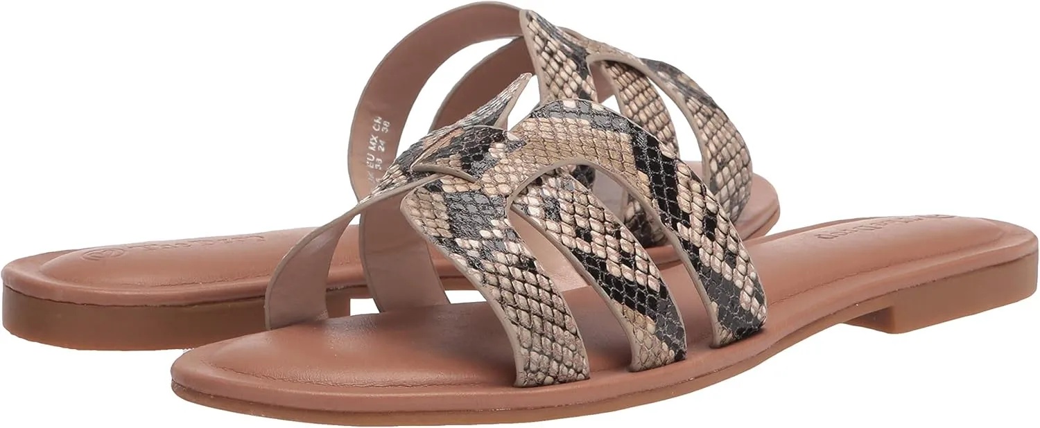 The Drop Women's Monika Flat H-Band Slide Sandal