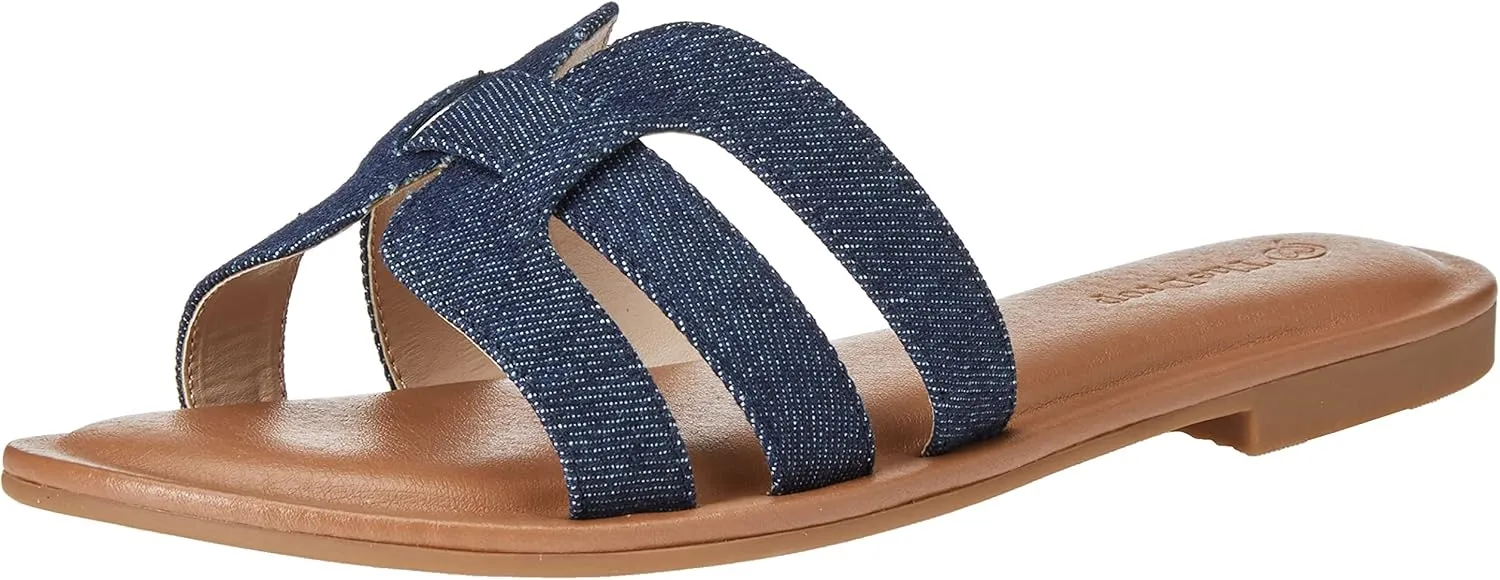 The Drop Women's Monika Flat H-Band Slide Sandal