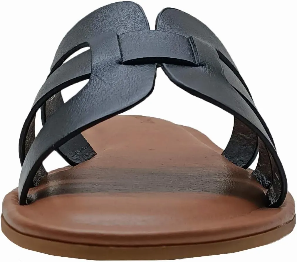 The Drop Women's Monika Flat H-Band Slide Sandal