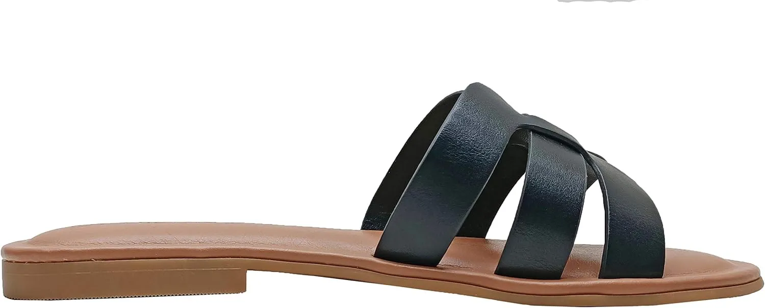 The Drop Women's Monika Flat H-Band Slide Sandal