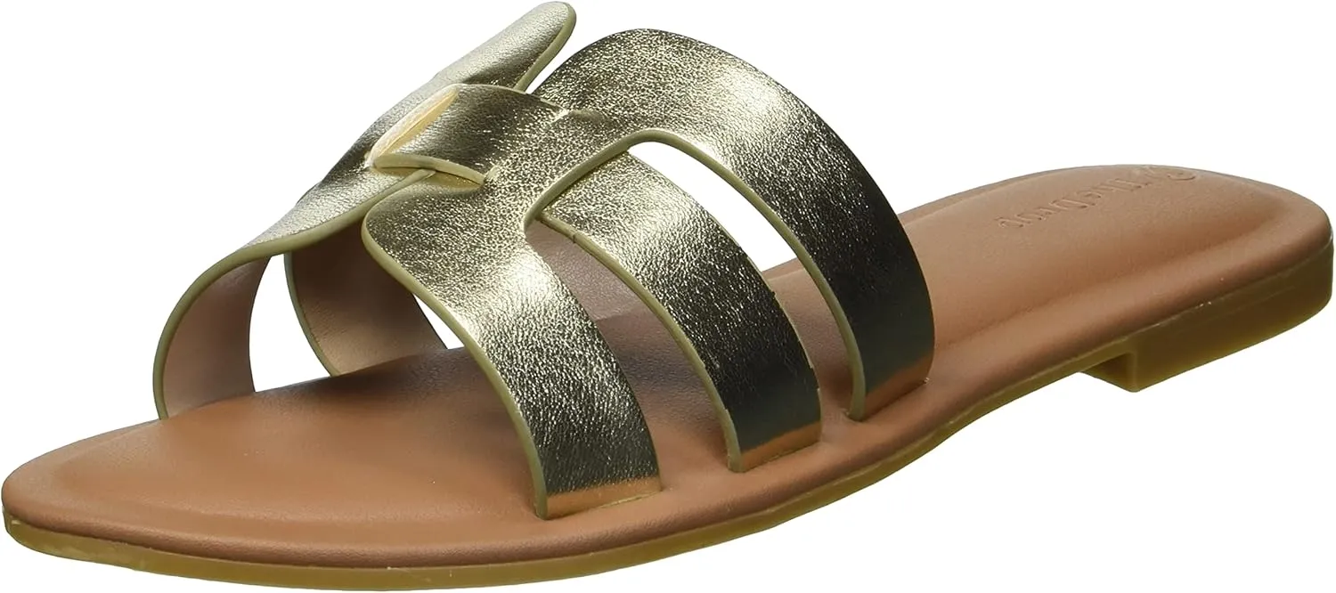 The Drop Women's Monika Flat H-Band Slide Sandal