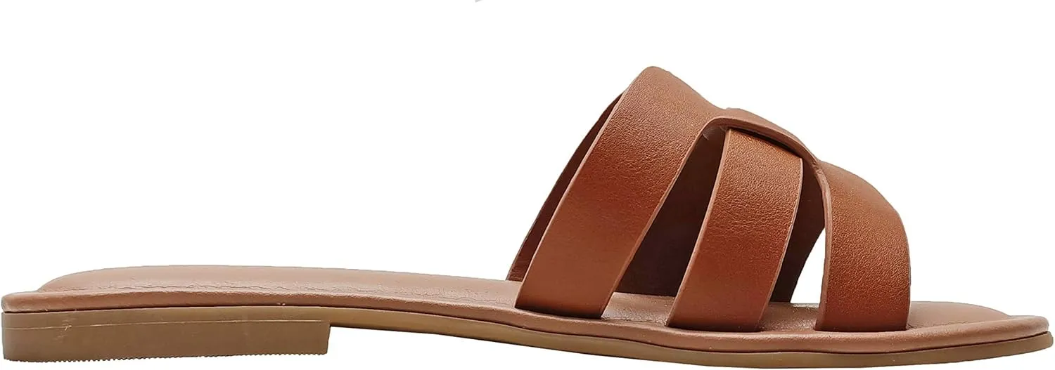 The Drop Women's Monika Flat H-Band Slide Sandal