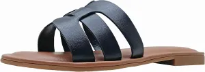 The Drop Women's Monika Flat H-Band Slide Sandal