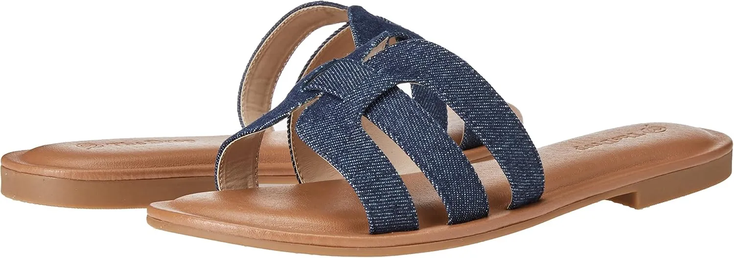 The Drop Women's Monika Flat H-Band Slide Sandal