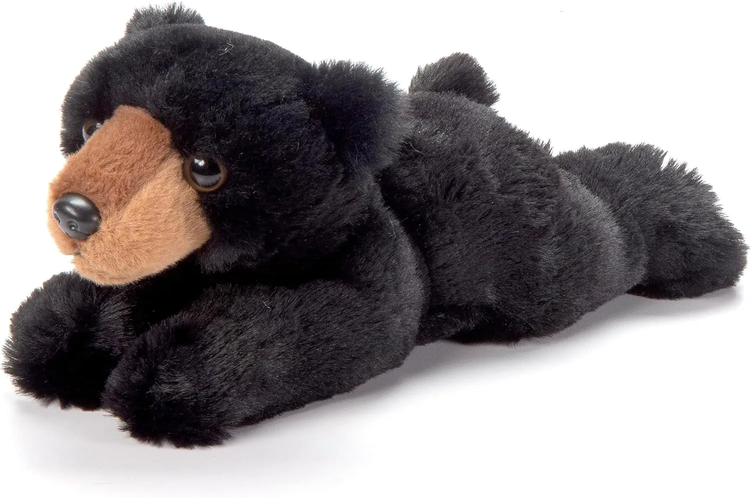 The Petting Zoo Black Bear Stuffed Animal Plushie, Gifts for Kids, Wildlife Animals, Floppy Black Bear Plush Toy, 12 inches