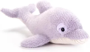 The Petting Zoo Dolphin Stuffed Animal Plushie, Gifts for Kids, Sealife Fuzzlez Animals, Purple Dolphin Plush Toy, 16 inches