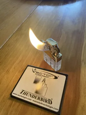 Thunderbird Butane 45 Degree Soft Flame Flip Top Pipe Lighter Insert