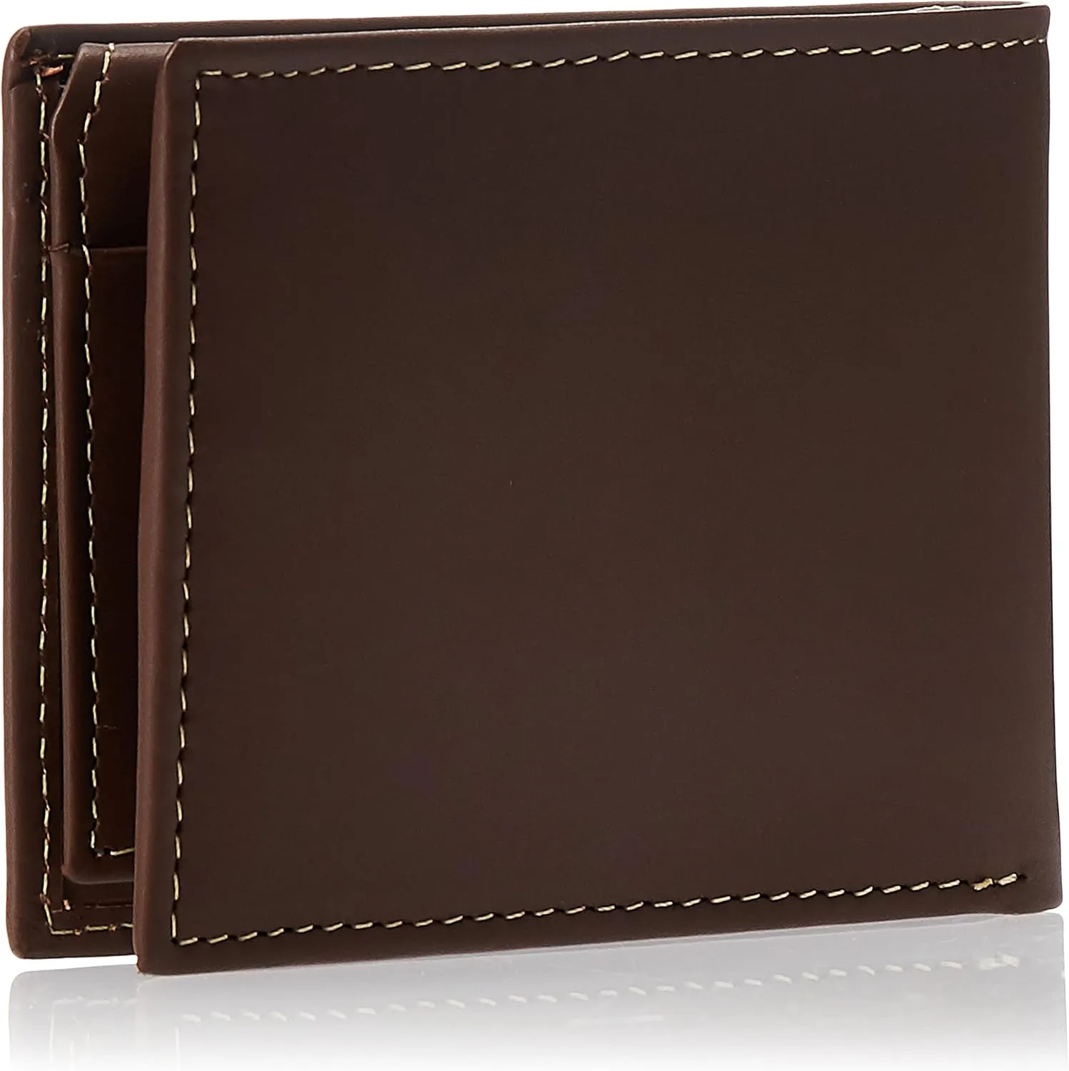 Timberland Men's Leather Wallet With Attached Flip Pocket, Brown (Hunter), One Size