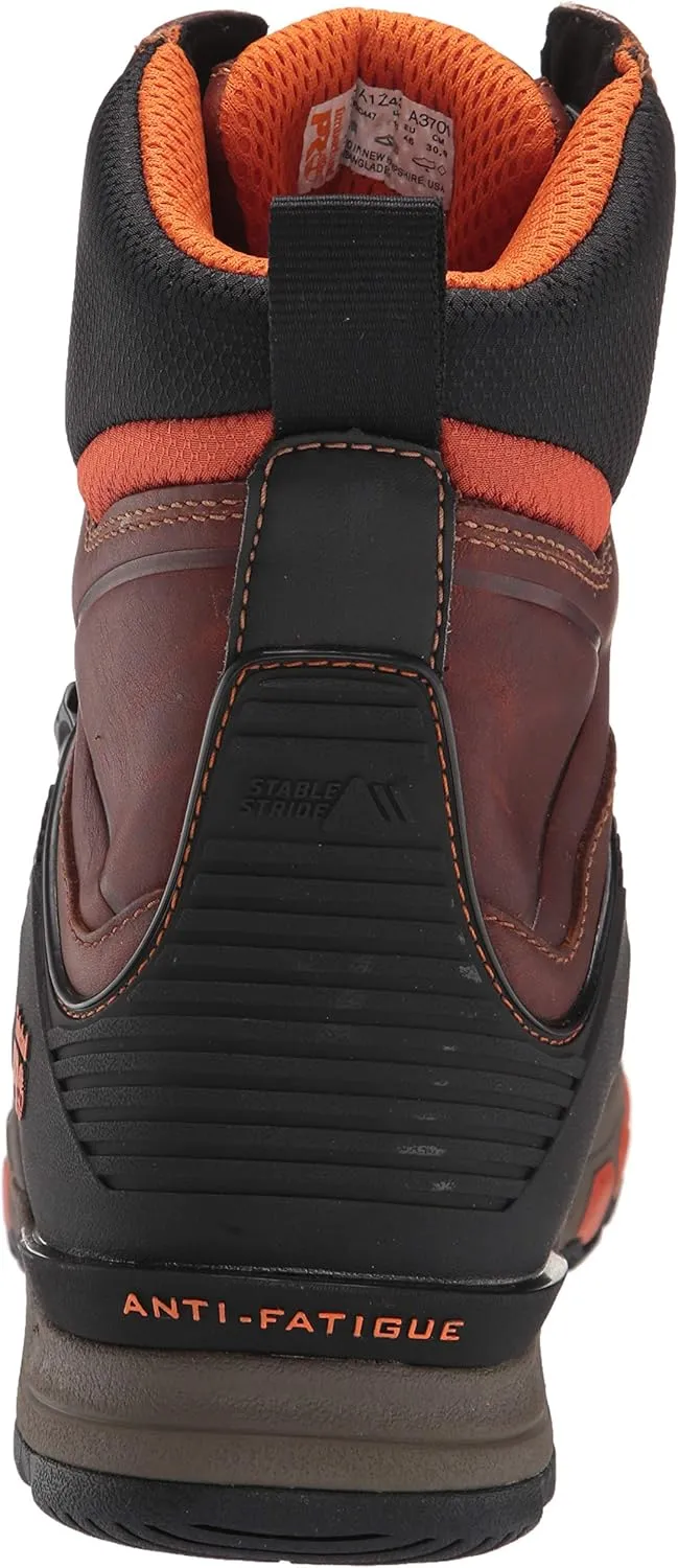 Timberland PRO Men's Hypercharge 8 Inch Soft Toe Waterproof Work Boot
