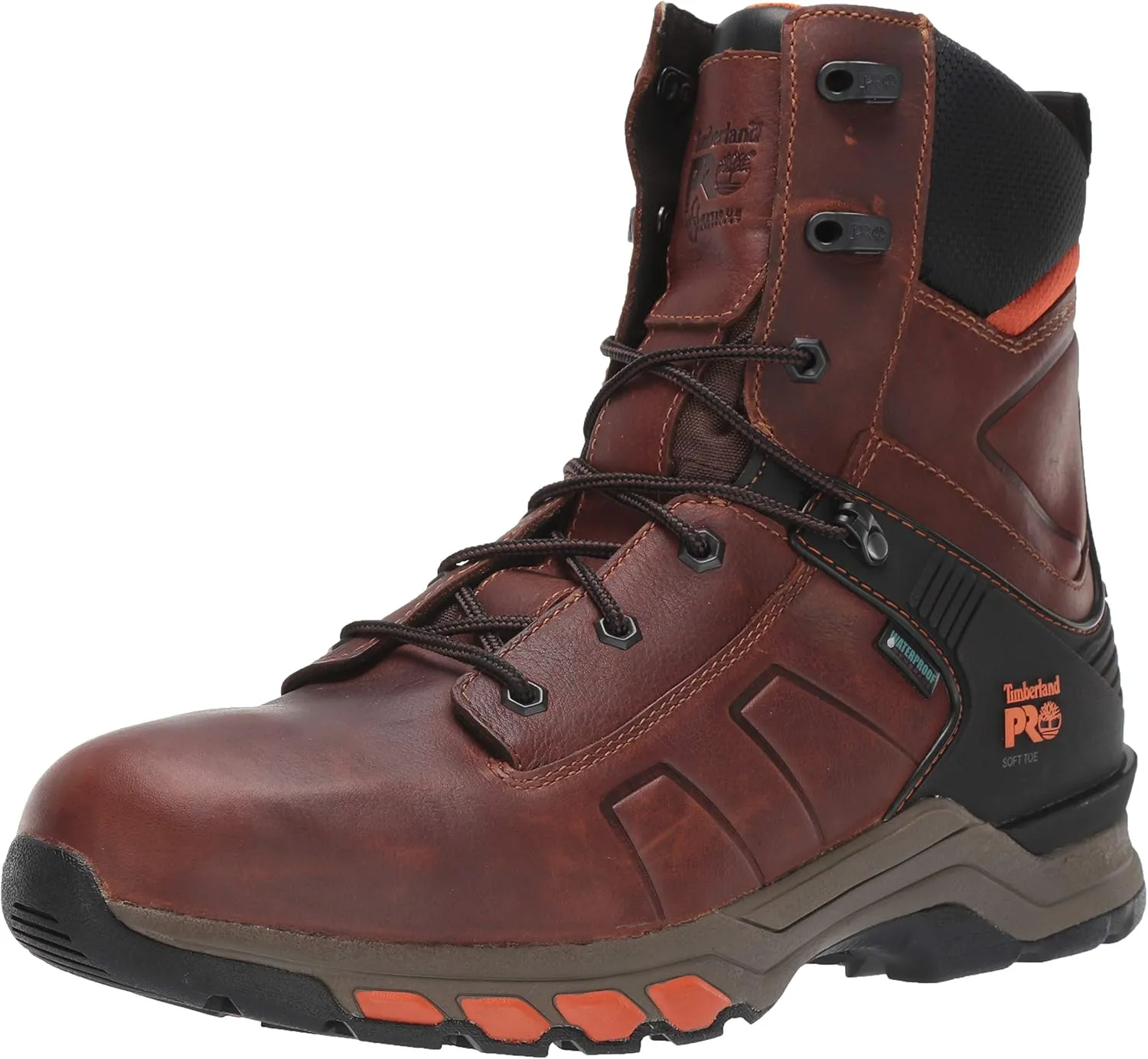 Timberland PRO Men's Hypercharge 8 Inch Soft Toe Waterproof Work Boot