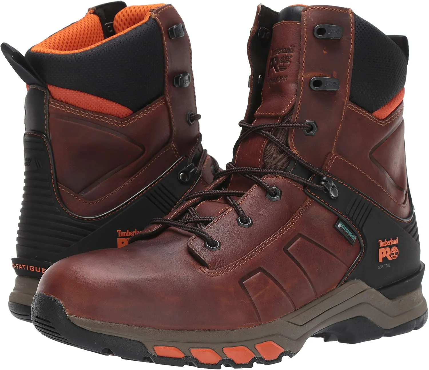 Timberland PRO Men's Hypercharge 8 Inch Soft Toe Waterproof Work Boot