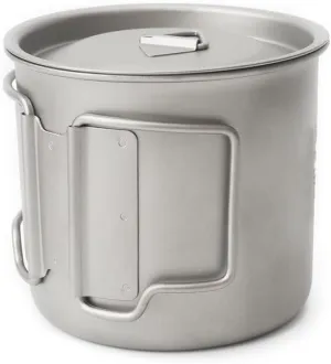 Titanium Alloy Mug 500ML Outdoor Camping Home Portable Folding Water Cup with Lid(1PC)