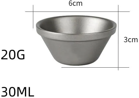 Titanium Alloy Tea Cup 30ML Outdoor Portable Small Wine Cup Home Kung Fu Tea Cup(4PCS)