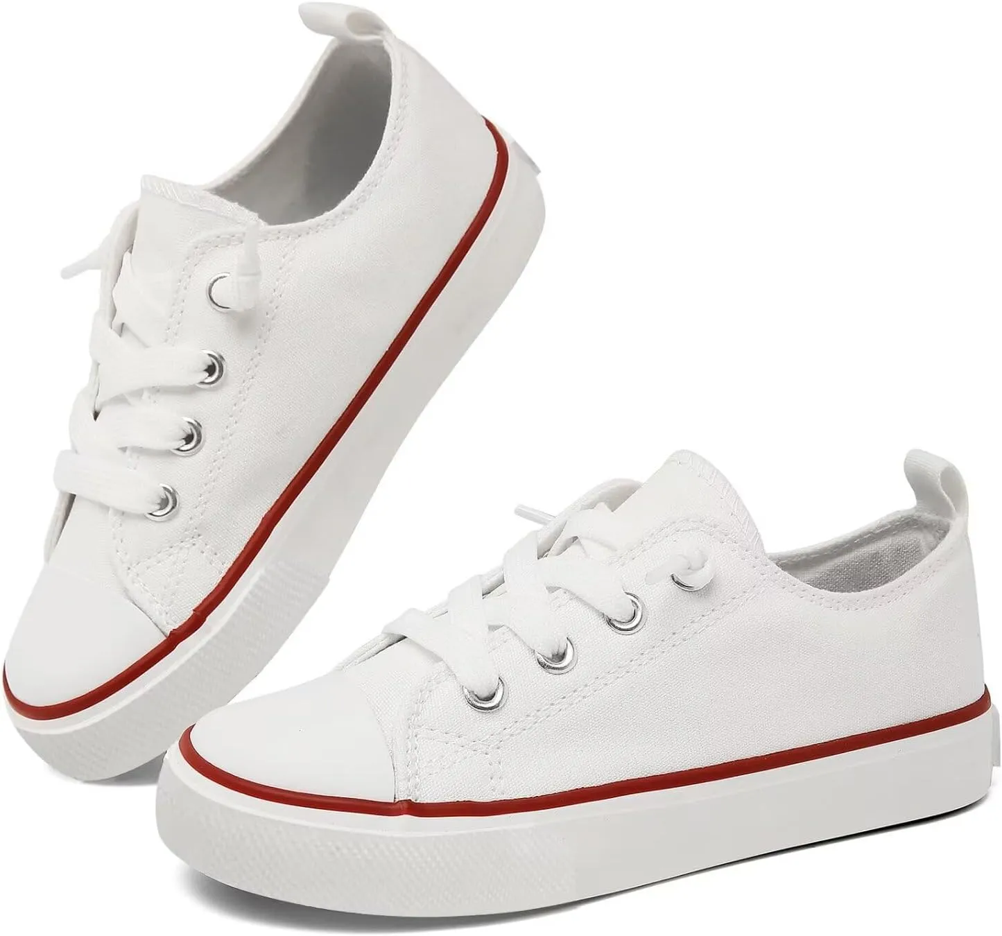 Toddler Little Kid Cushioned Canvas Shoes Slip On Sneakers Soft and Durable