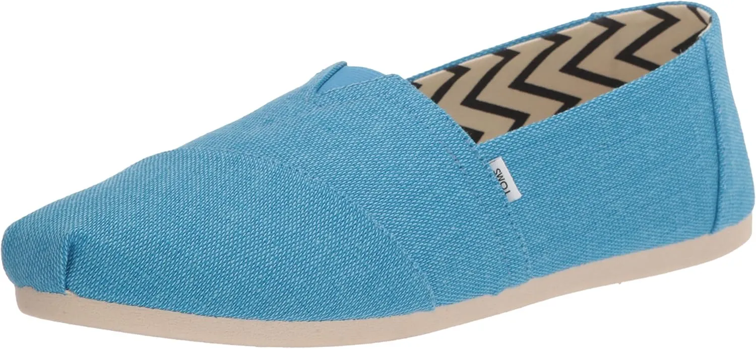 TOMS Women's Alpargata Loafer Flat, Island Blue, 6.5